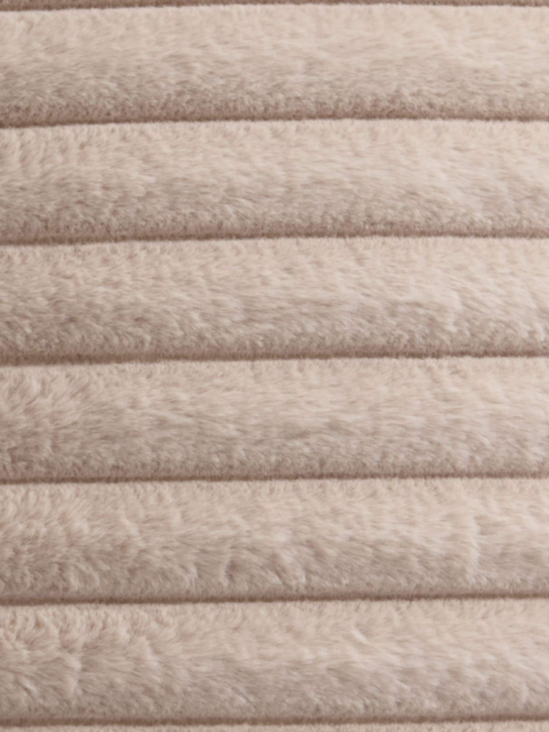 Appletree natural Morritz faux fur bedspread, imported from the UK