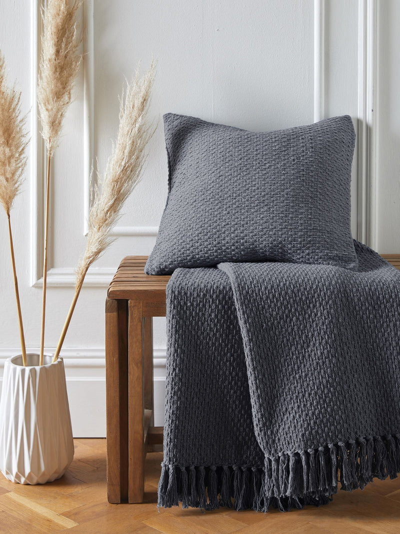 Drift Home Charcoal Hayden throw - British product
