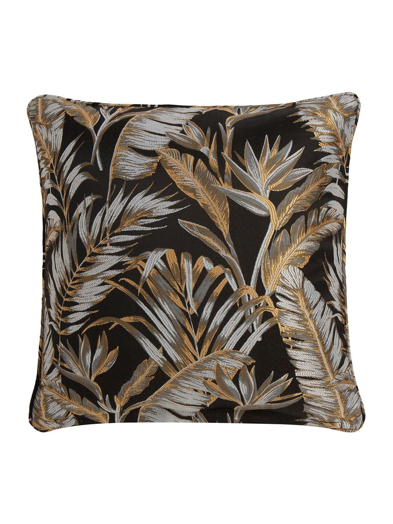 Laurence Llewelyn-Bowen black jacquard paradise palm cushion, imported from the UK