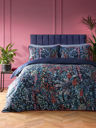 Next Soiree Navy Tessa 200 Thread Count 100% Cotton Duvet Cover Set- Buy online at McGrocer