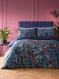 Soiree Navy Tessa 200 Thread Count 100% Cotton Duvet Cover Set