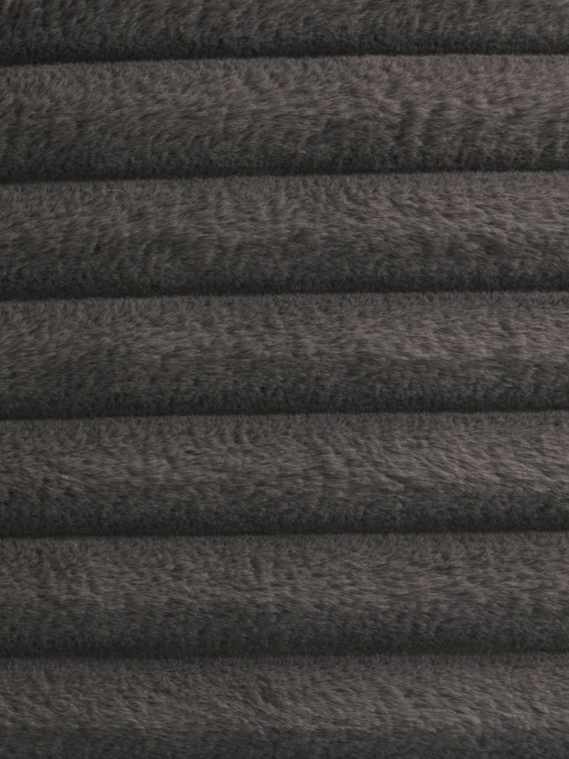 Appletree charcoal faux fur cushion 43cm (British brand)