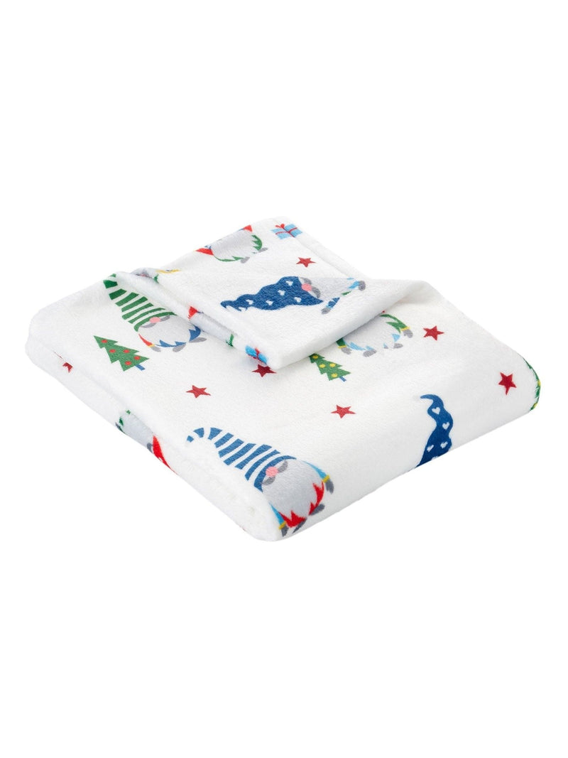 Fusion Christmas Gonks fleece throw, imported from the UK