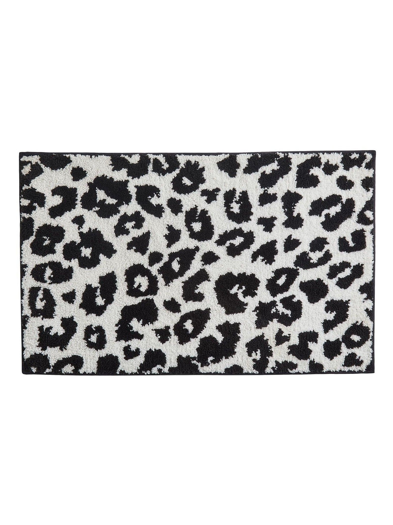 Fusion black animal print bath mat 80cm x 50cm - British product