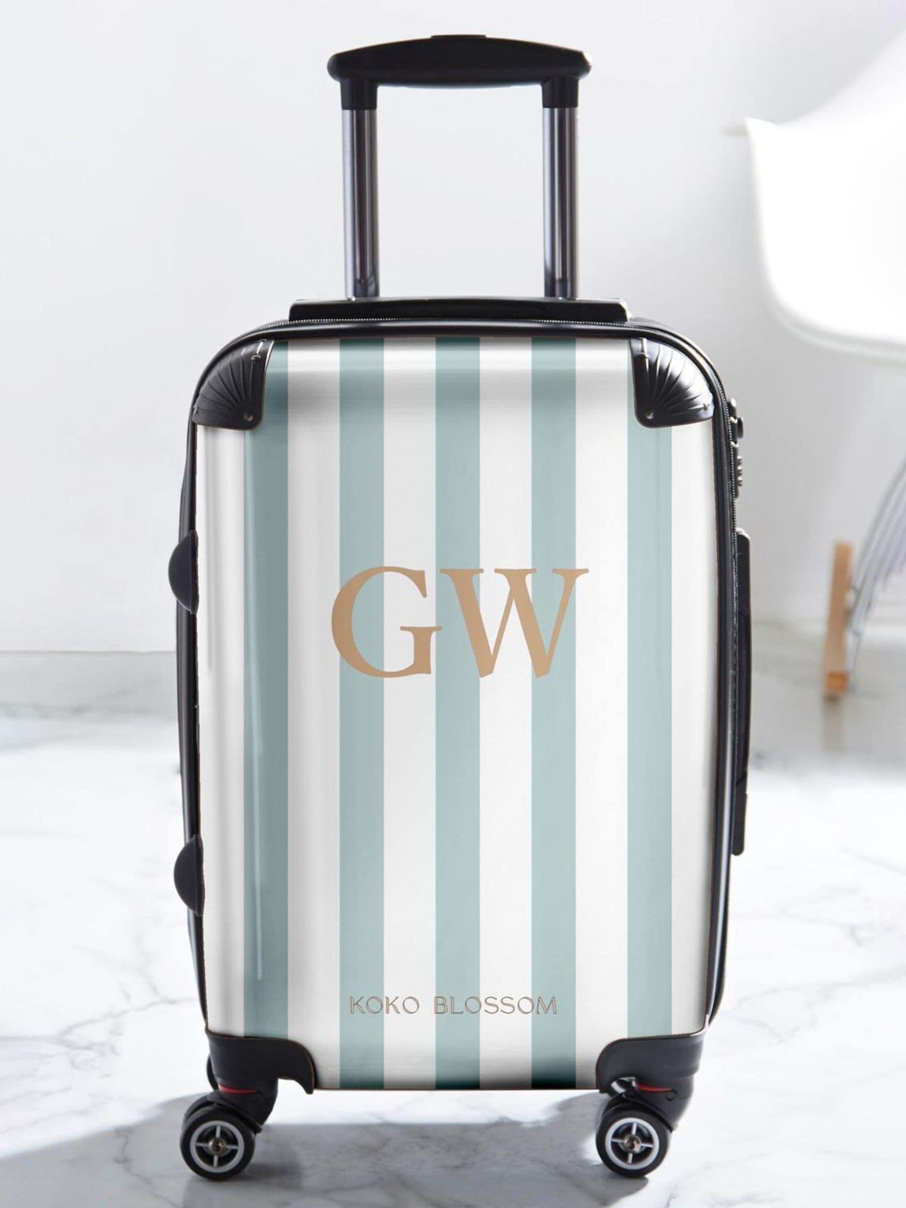 Koko Blossom personalised Amalfi Stripe suitcase - British product