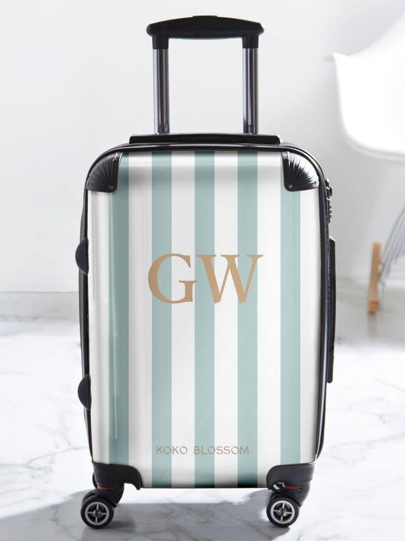 Koko Blossom personalised Amalfi Stripe suitcase - British product