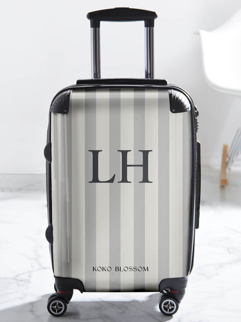 Koko Blossom Amalfi Stripe personalised suitcase - British product