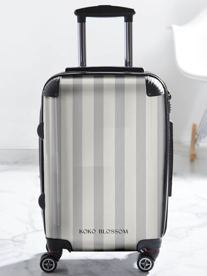 Koko Blossom Amalfi Stripe personalised suitcase - British product