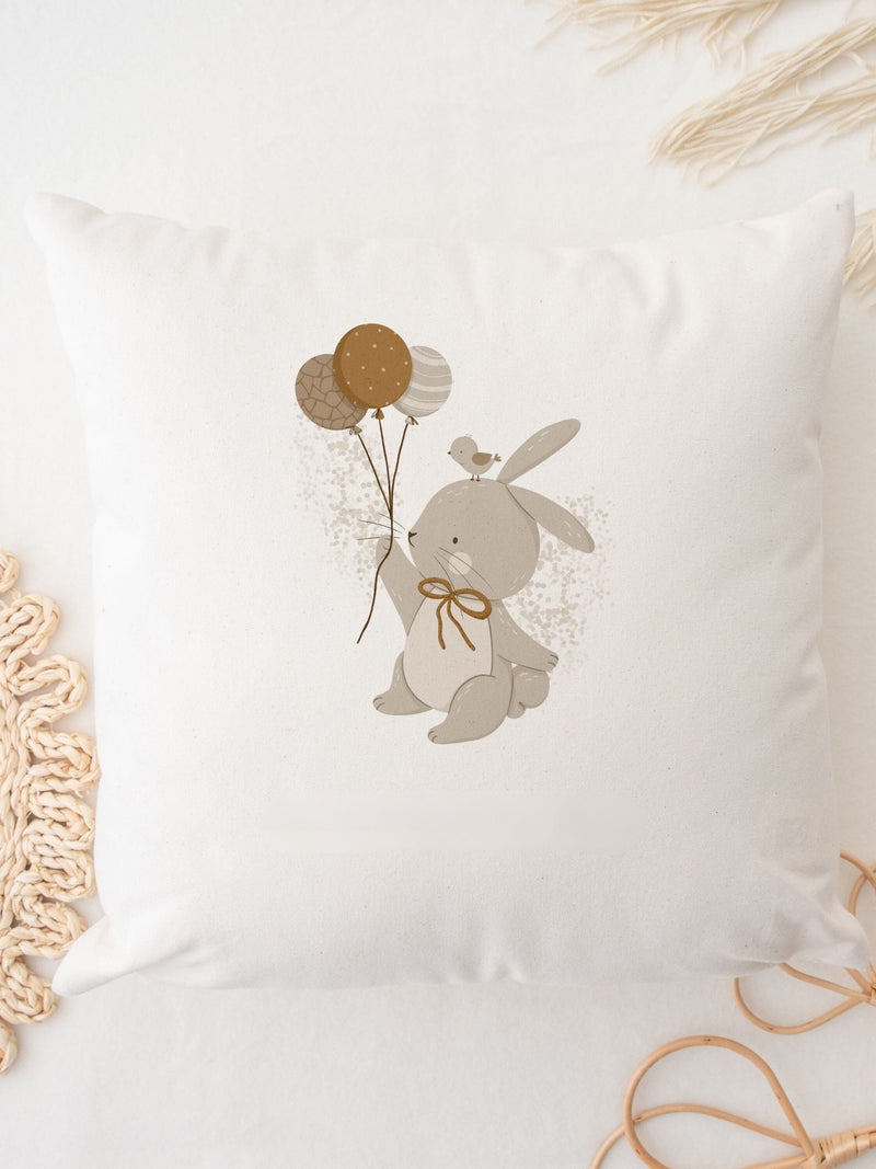 Koko Blossom personalised cotton bunny cushion 45x45cm (British brand)