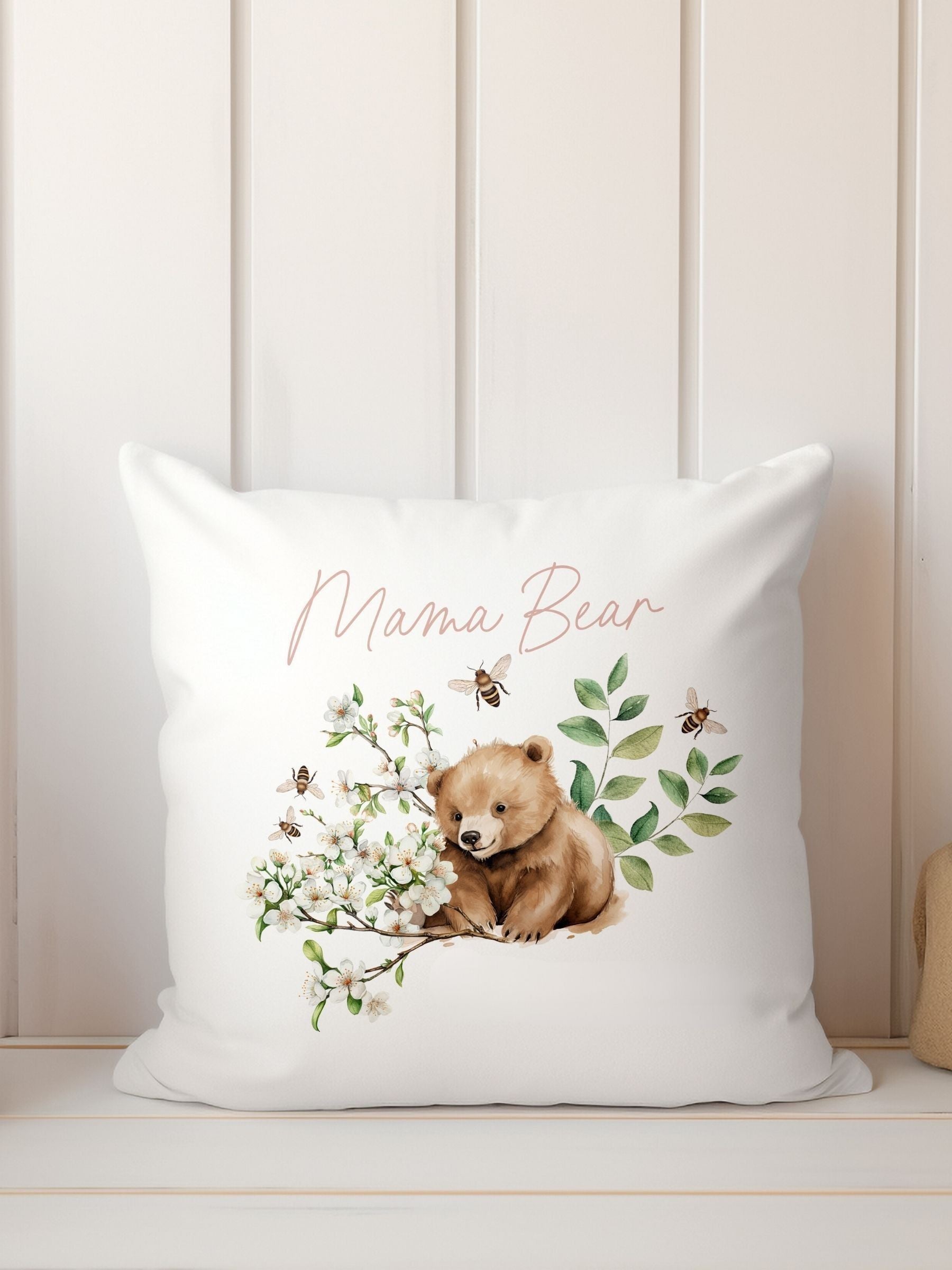 Koko Blossom personalised floral initial cushion 45x45cm - British product