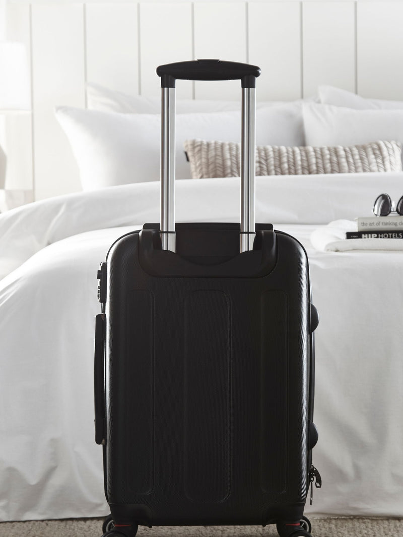 Koko Blossom personalised suitcase grey black stripe, imported from the UK