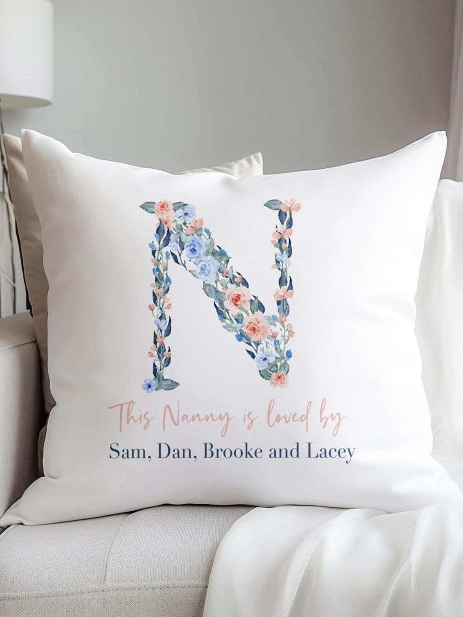 Koko Blossom personalised 100% cotton cushion 45x45cm - British product