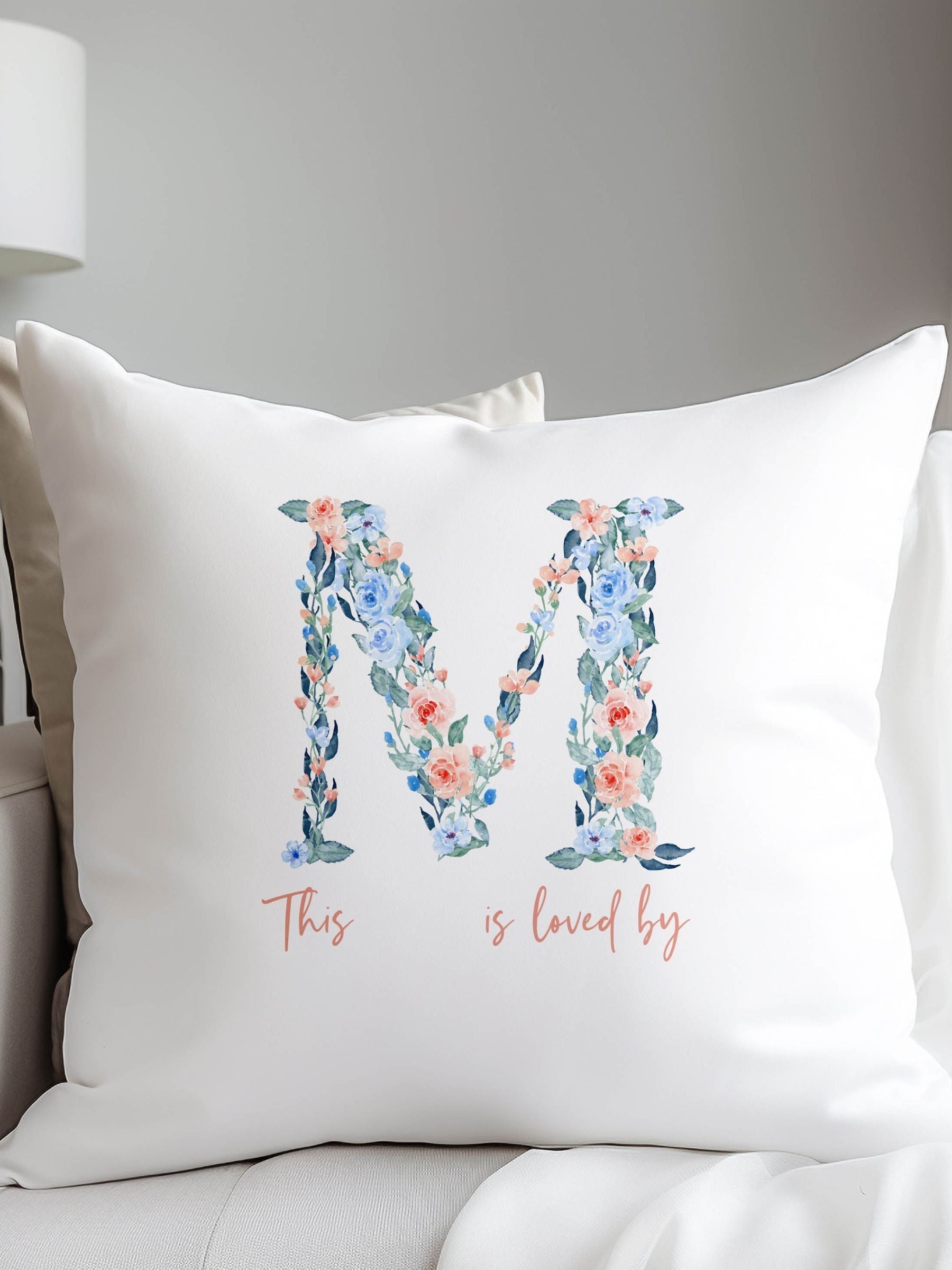 Koko Blossom personalised 100% cotton cushion 45x45cm - British product