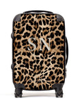 Koko Blossom personalised leopard print suitcase, imported from the UK
