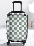Koko Blossom personalised checkerboard suitcase with initials, UK version
