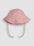 JoJo Maman Bébé pink ditsy floral floppy swim hat - British product