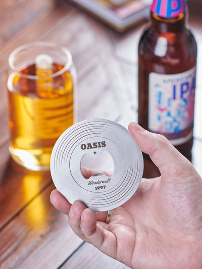 Next Oakdene Personalised Metal Music Record Bottle Opener- Buy online at McGrocer