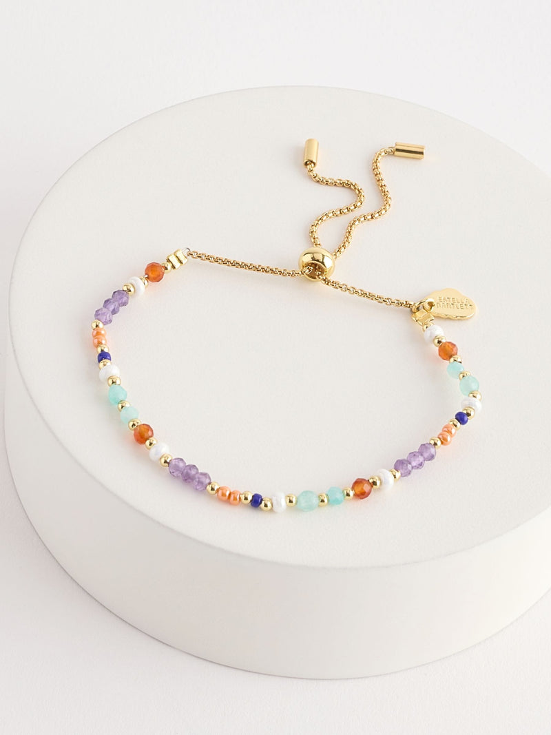 Estella Bartlett Amelia Howlite Bracelet Gold Tone Grey for Stress Relief