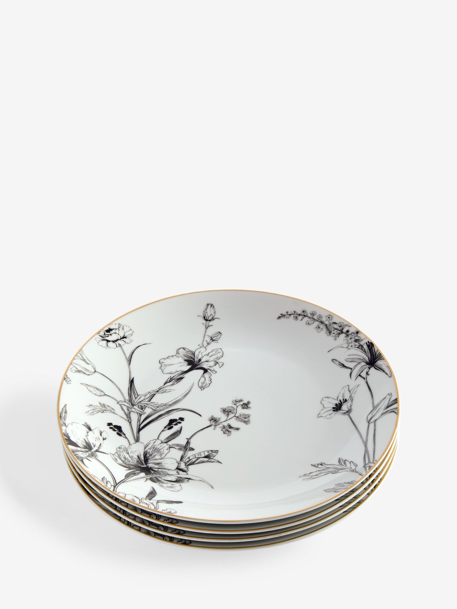 Lipsy white floral dinner plates set of 4 (British brand)