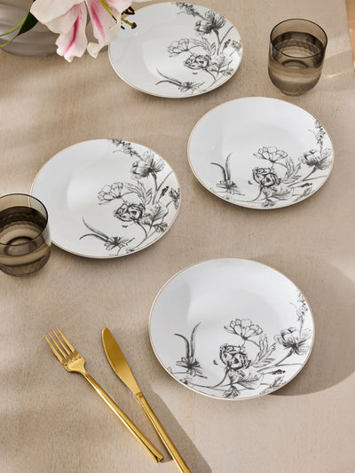 Next Lipsy Set of 4 White Floral Side Plates- Buy online at McGrocer