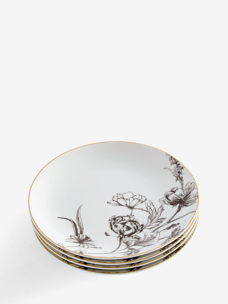 Lipsy white floral side plates set of 4 - British product