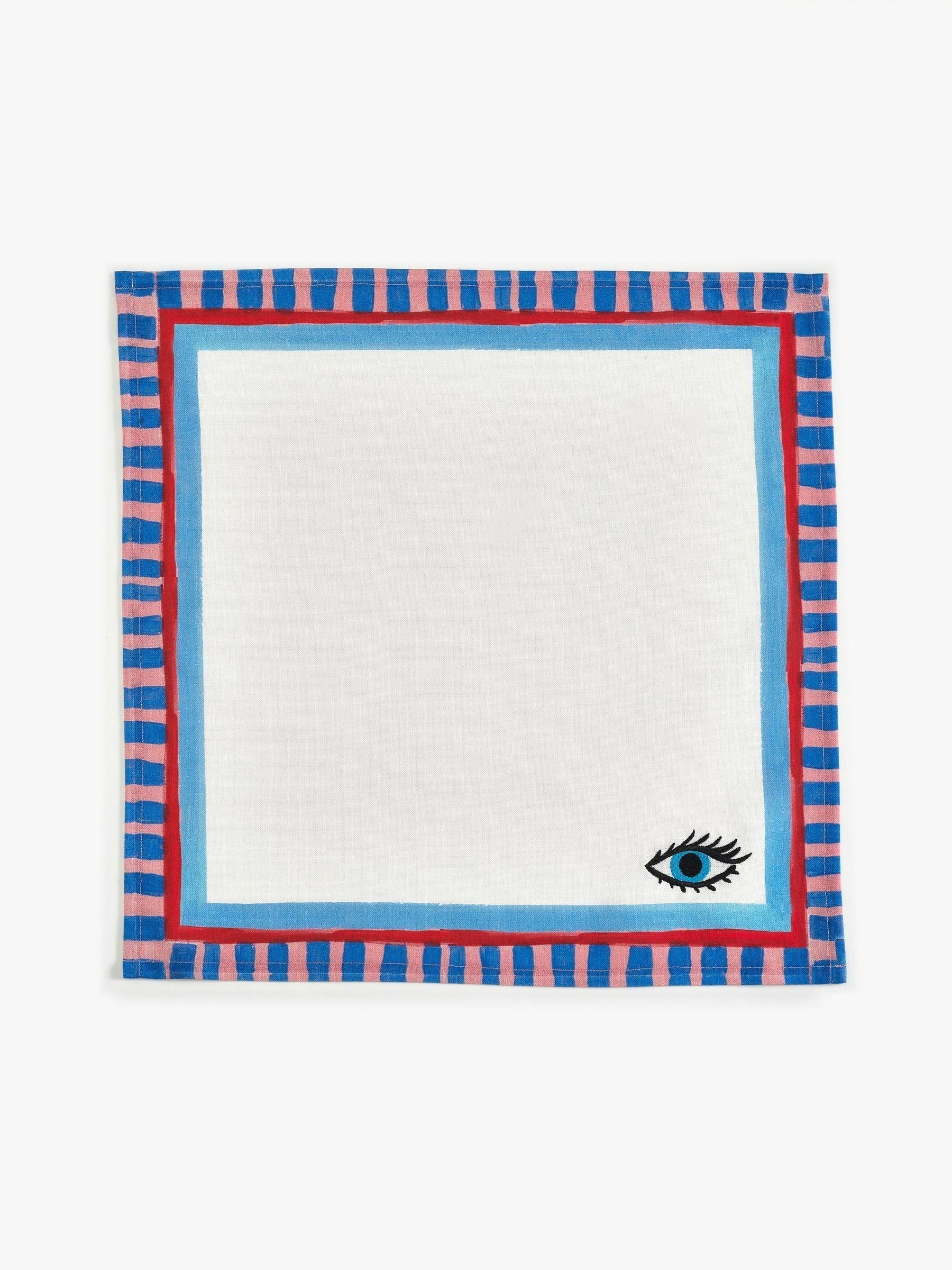 Eleanor Bowmer white icon napkins set of 4 45.5cm, UK version