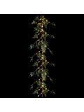 Premier Decorations Ltd Green Leaf Garland with Warm White Micro Brigh Lights 1.5m, imported from the UK