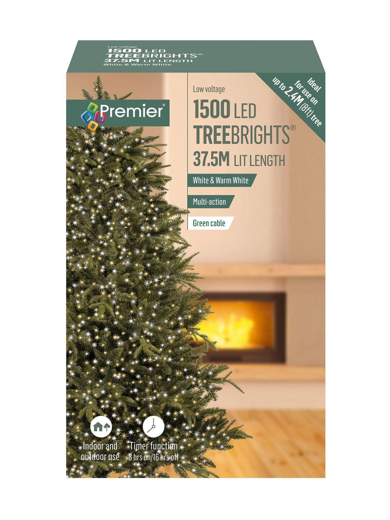 Premier Decorations Tree Brights 37.5m LED Christmas lights - British product