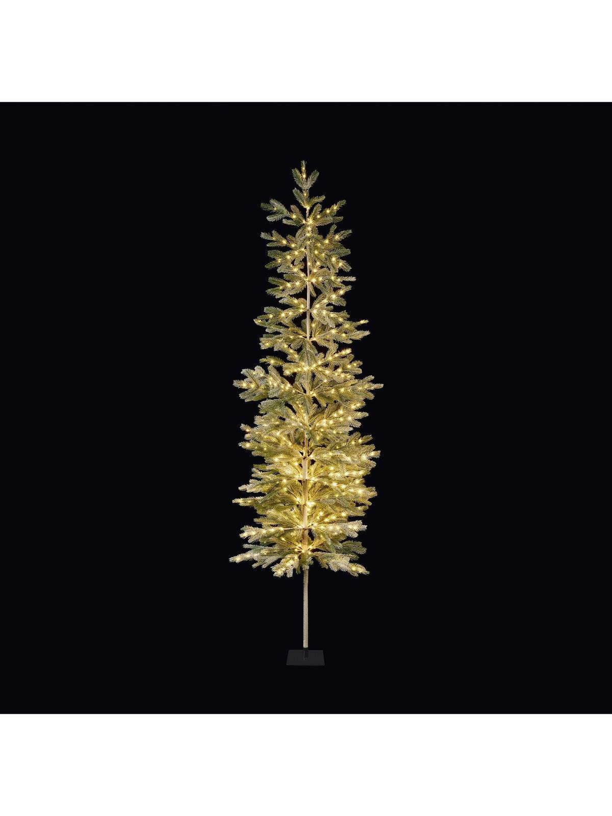 Premier Decorations Green Snowy Pre Lit Slim 4ft Christmas Tree with Warm White Lights