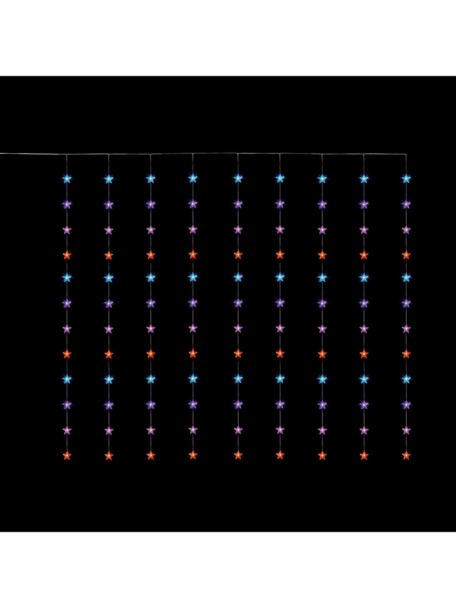 Premier Decorations Rainbow Star curtain lights 1.2m (British brand)