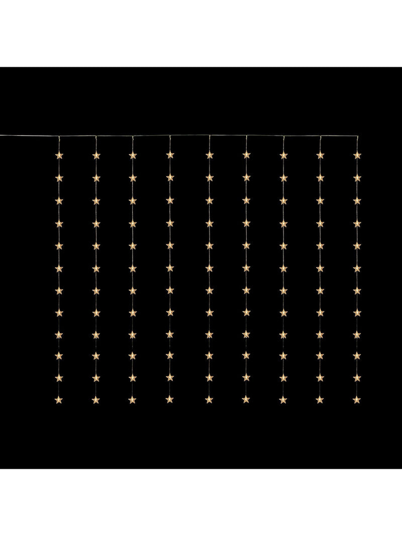 Premier Decorations white stars warm LED curtain lights 120cm, UK version