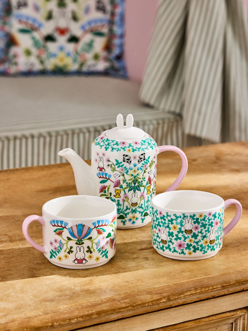 Cath Kidston Pink/Cream Miffy Stackable Tea for 2