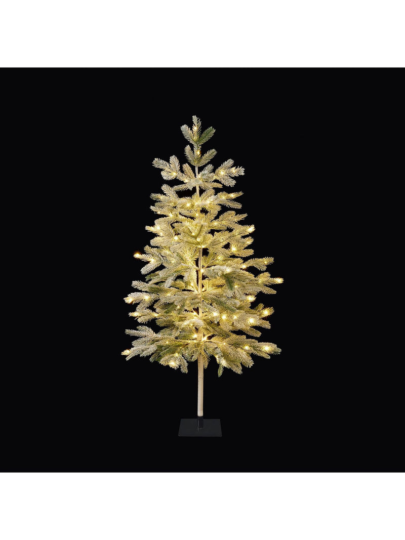 Premier Decorations snowy slim pre-lit artificial Christmas tree 4ft, imported from the UK