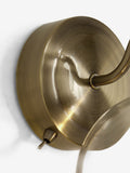 Gloucester wall light with clear glass and brass accents, UK version