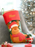 Dibor personalised Christmas stocking plush velvet - British product