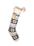 Dibor personalised Christmas stocking 62cm Nordic fairisle - British product