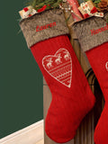 Dibor Christmas stocking personalised with name - British product