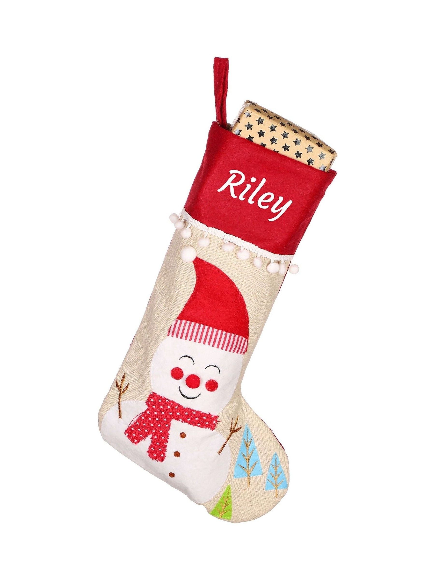 Dibor personalised Christmas stocking H45cm - British product