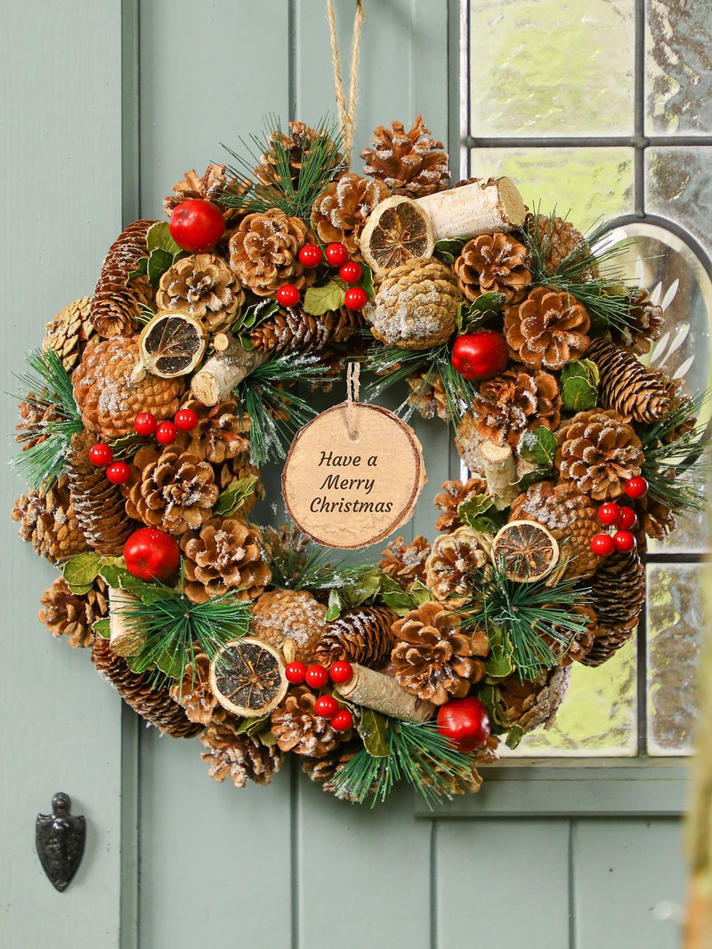 Dibor personalised Christmas wreath 38cm - British product