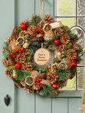 Dibor personalised Christmas wreath 38cm - British product