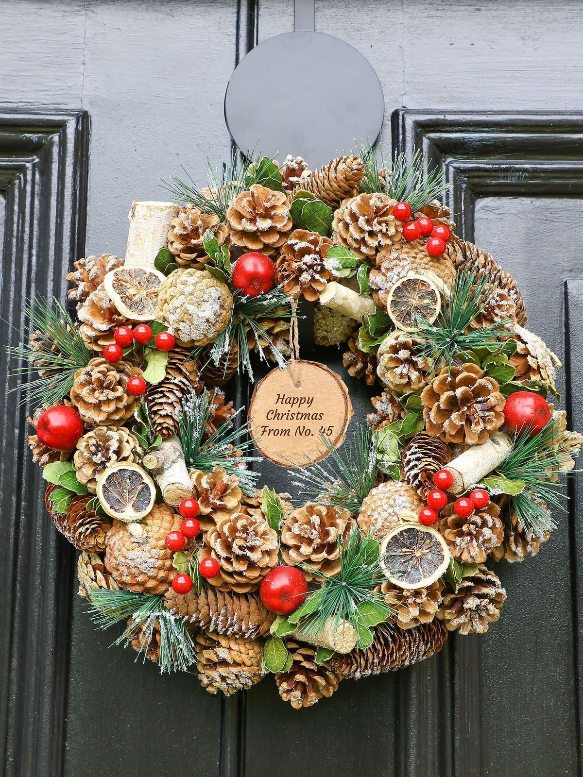 Dibor personalised Christmas wreath 38cm - British product