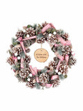 Dibor personalised Christmas wreath with pinecones 34cm, imported from the UK