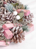 Dibor personalised Christmas wreath with pinecones 34cm, imported from the UK