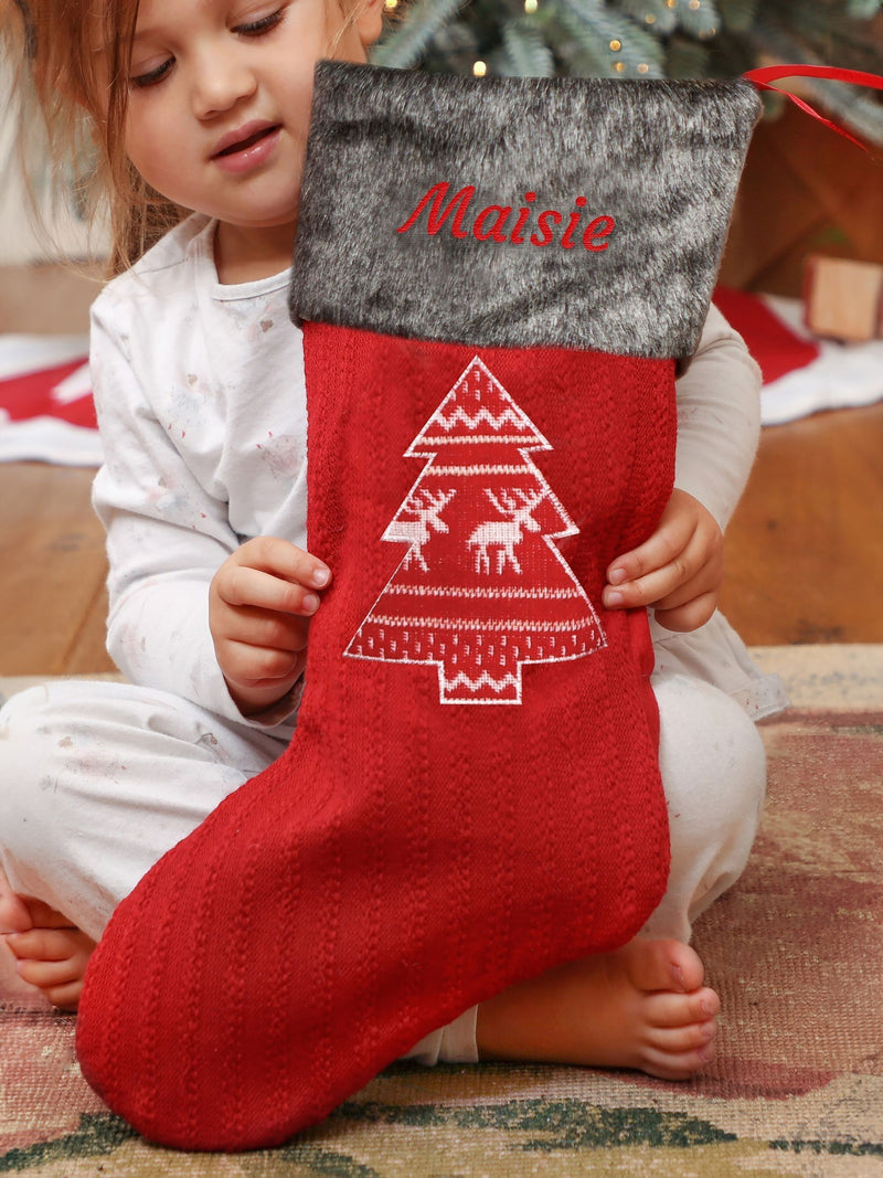 Dibor personalised Christmas stocking H51 W18cm - British product