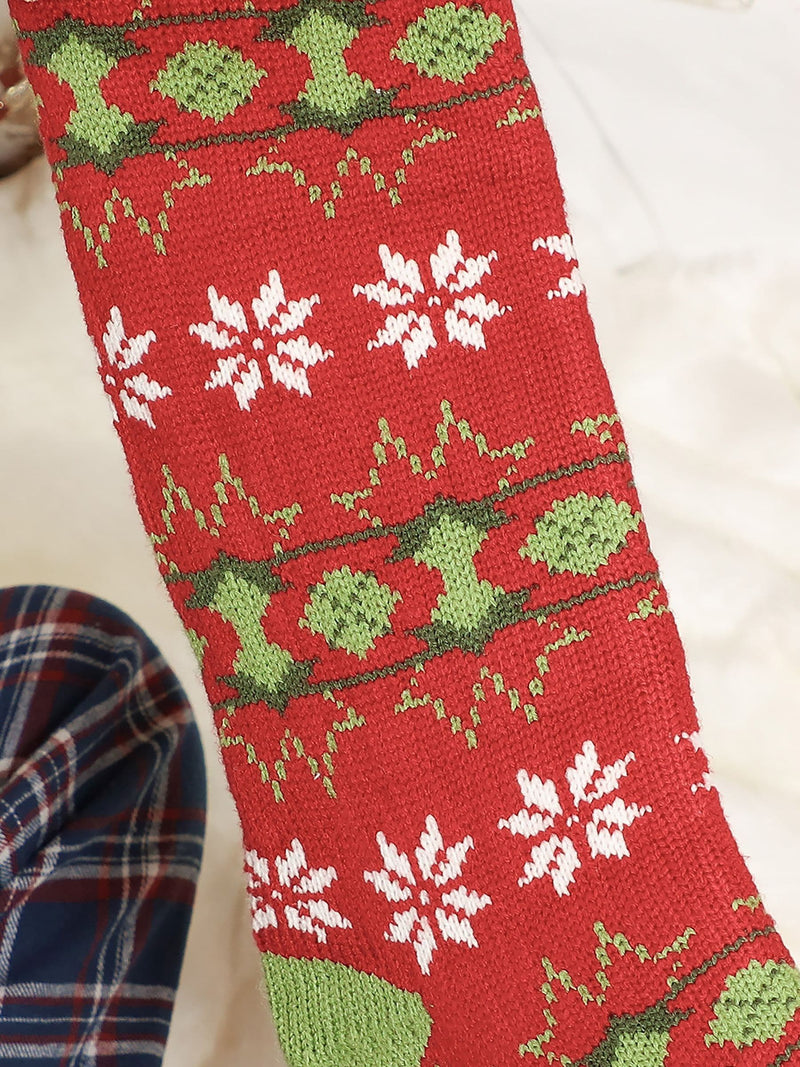 Dibor personalised Christmas stocking with wooden tag - British product