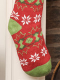 Dibor personalised Christmas stocking with wooden tag - British product