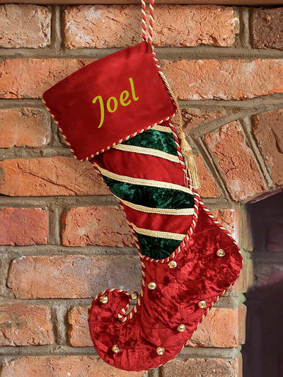 Next Dibor Personalised Velvet Christmas Stocking- Buy online at McGrocer