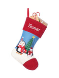 Dibor Christmas stocking with penguin pals H41cm - British product
