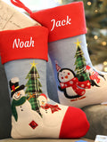 Dibor Christmas stocking with penguin pals H41cm - British product