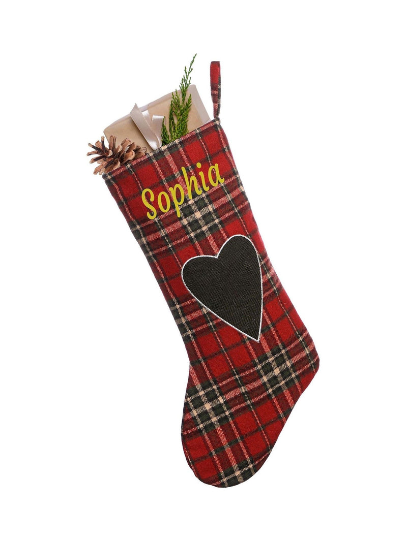 Dibor tartan Christmas stocking H49cm - British product